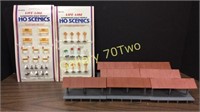 HO scale signs and docking station with electric