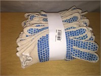 Dozen Pair of Utility Gloves w/ Grips