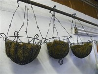 3 wire hanging flower pots