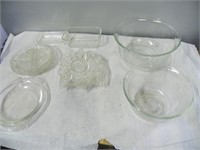 Qty of glass ware including 2 mixing bowls