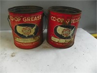 Pr of 10lb coop grease pails (no lids