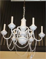 Painted Chandelier with Beads