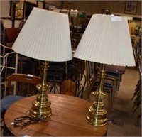 Pair of Brass Stiffel Lamps