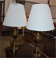 Pair of Brass Stiffel Lamps w/ Shades