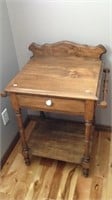 Elm washstand with drawer, drying rack's
