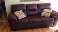 Leather couch 90" long, good condition
