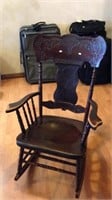 Old press back rocking chair