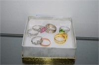 Seven Costume Jewelry Rings