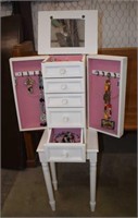 Jewelry Chest with Costume Jewelry and More