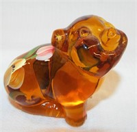 Fenton Glass Hand Painted Animal Figurine
