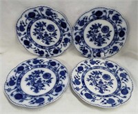 4 Johnson Brothers Flow Blue Plates, Holland