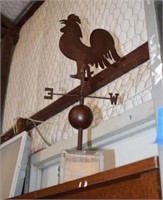 Metal Art Weather Vane with Wood Block Base