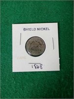 Rare 1868 Shield Nickel