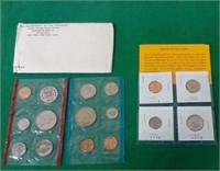 1972 Mint set coins and Proof set of coins