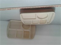 6 plastic lunch trays. Great for your next