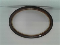 Antique oval wood frame only