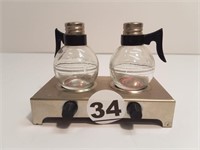 VINTAGE STOVE TOP COFFEE POT SALT AND PEPPER