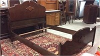1930S DOUBLE BED FRAME WITH METAL SPRING +