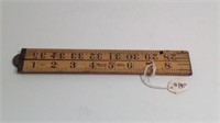 FOLDING RULER WITH BRASS HINGES
