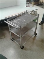 3 tier metal rolling cart