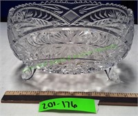 Vintage 3-Footed Glass Bowl