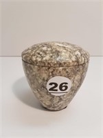 SMALL STONE LIDDED DISH