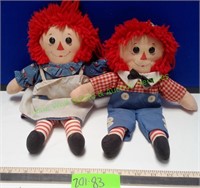 Vintage Raggedy Ann and & Andy Dolls