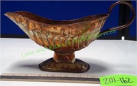 Vintage Pyramid Copper Hand-Forged Gravy Boat