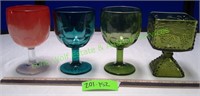 Miscellaneous Glass Goblets/Dish