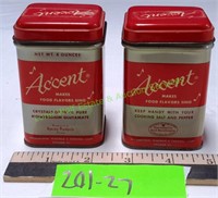 Vintage Accent Seasoning Tin Containers