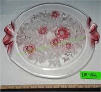 Vintage Pressed Glass Platter