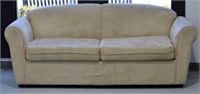 Taupe Microsuede Pullout  Couch