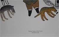 Inuit Artist Ashoona Pitseolak Framed Lithograph