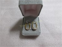 10k Gold & Cubic Zirconia Earrings
