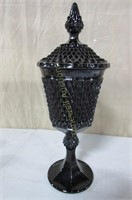 Large Black Amethyst Glass Vase