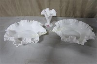 Fenton Hobnail Fluted Dishes