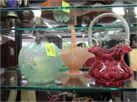 3 PC. FENTON/DEPRESSION GLASS