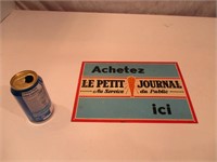 Annonce Le Petit Journal en métal