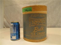 Contenant de crème glacée Lowney's vintage