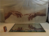 Tableau reproduction Michael Ange+Miroir