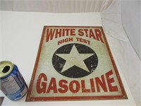 Plaque métal White Star Gasoline
