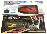 Remote Control Racing Boat & Helicopter