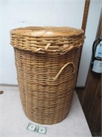 Large Wicker Basket w/ Lid - 25" Height