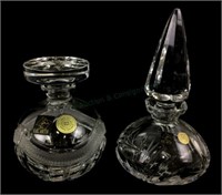 (2) Karl Anton Czech Crystal Perfume Bottles