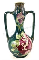 Antique Hand Painted High Handle Vase