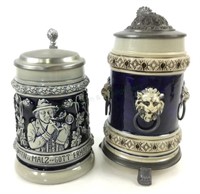 (2) Ceramic German Steins W/ Meisterhumpen Iv