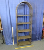 vintage 6.5ft tall wicker shelf (arched top)