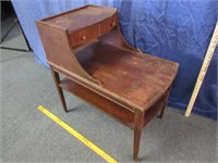 antique mahogany step end table (needs restored)