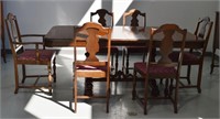 Antique Jacobean Style Table & 6 Chairs c1920's