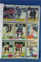 1980-81 OPC hockey cards - 90 total